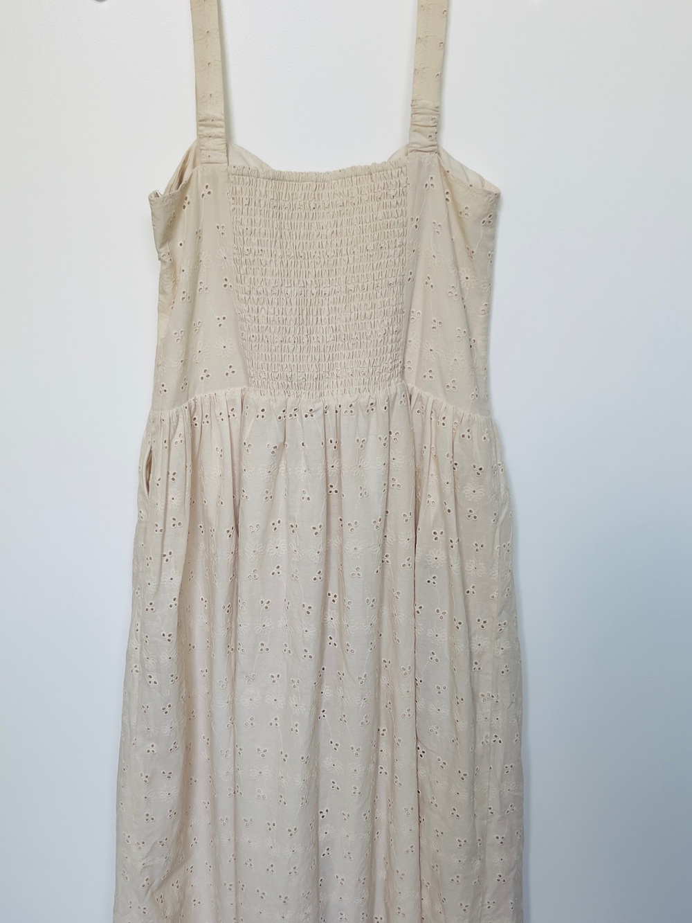 Wayf Cream Eyelet Midi Dress - Picture 4 of 7